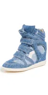 Isabel Marant Women's High-top Sneaker With Hidden Heel In Light Blue