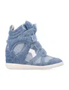 Isabel Marant Women's High-top Sneaker With Hidden Heel In Light Blue