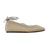 Isabel Marant Belna Ballerina Shoes Cotton Lace-up In Neutral