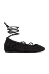 Isabel Marant Belna Open-knit Ballet Flats In Black