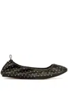 Isabel Marant Belna Embellished Leather Ballet Flats In Black