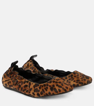Isabel Marant Belna Calf Hair Ballet Flats In Multicolor