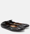 Isabel Marant Belna Embellished Leather Ballet Flats In Black