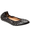 Isabel Marant Belna Studded Leather Ballerina Flats In Black