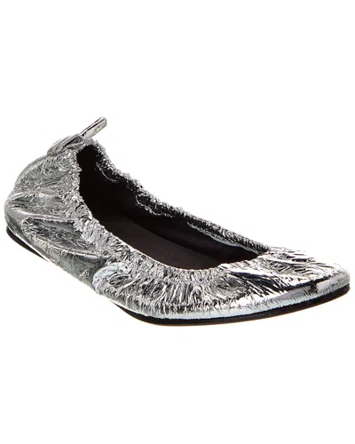 Isabel Marant Belna Leather Ballet Flat In Silver