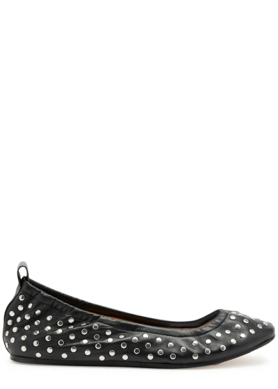 Isabel Marant Belna Studded Leather Ballet Flats In Black