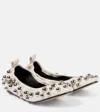 Isabel Marant Belna Studded Leather Ballet Flats In White
