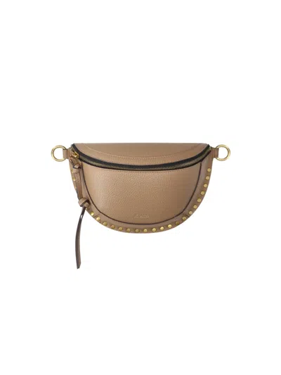 Isabel Marant Belt Bag Clutch Adjustable Strap Gold Hardware In Brown