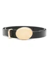 Isabel Marant Silvana Black Belt With Buckle In Black