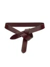 Isabel Marant Adjustable Knot Detail Belt With Smooth Finish