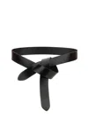 Isabel Marant Adjustable Knot Detail Smooth Finish Belt In Black