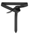Isabel Marant Lecce Leather Pull-through Belt In Black