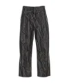 Isabel Marant Metallic-effect Straight-leg Trousers In Black