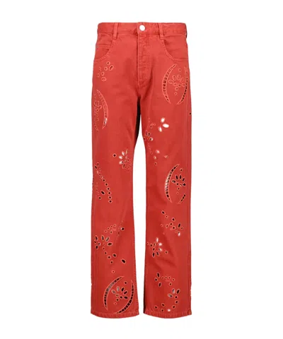 Isabel Marant Belt-loop Casual Pants In Red