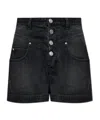 Isabel Marant 'denim Shorts' With Pockets And Button Accents In Black