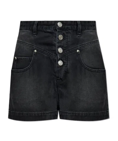 ISABEL MARANT BELT-LOOP DENIM SHORTS