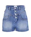 Isabel Marant Belt-loop Denim Shorts In Blue