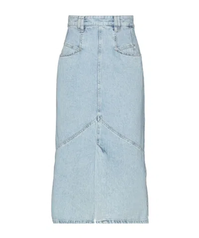Isabel Marant Belt Loop Denim Skirt In Blue