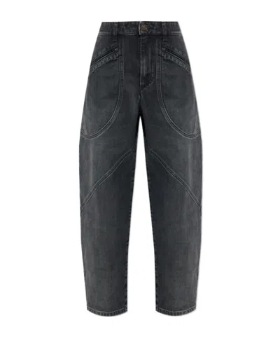 Isabel Marant Belt Loop Denim Trousers In Black