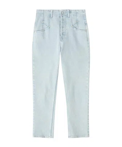 Isabel Marant Belt Loop Denim Trousers In Blue