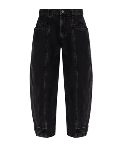 Isabel Marant Leja Panelled Jeans In Black