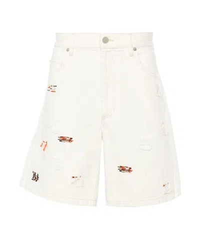 Isabel Marant Jerryl Denim Shorts In Neutrals
