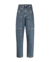 Isabel Marant Belt Ring Denim Trousers In Blue