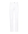 Isabel Marant Marant High-waisted White Denim Jeans With Logo-engraved Hardware In White