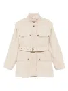 Isabel Marant Belted Flap-pocket Jacket In Neutral