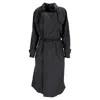 Isabel Marant Belted Midi Trench Coat In Black Nylon In Black