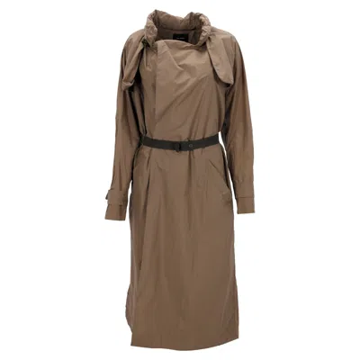 Isabel Marant Belted Midi Trench Coat In Brown Nylon