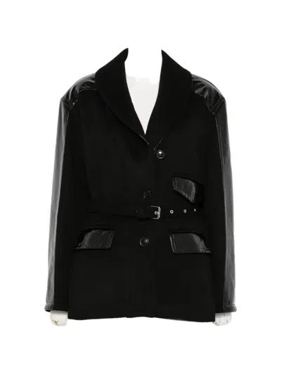 Isabel Marant Belted Panelled Coat In Black