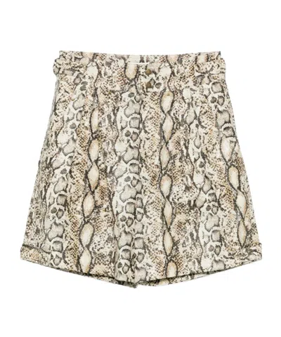 Isabel Marant Belted Shorts In Nude