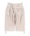 Isabel Marant Heidi Low-rise Belted Shorts In Pink