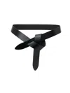 Isabel Marant Adjustable Knot Detail Smooth Finish Belt In Black