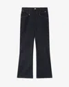 Isabel Marant Belvia Pocket Flared Jeans In Blue