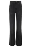 Isabel Marant Faded Bootcut Denim Jeans Whiskering Effect In Fk