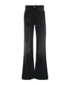 Isabel Marant Faded Bootcut Denim Jeans Whiskering Effect In Black