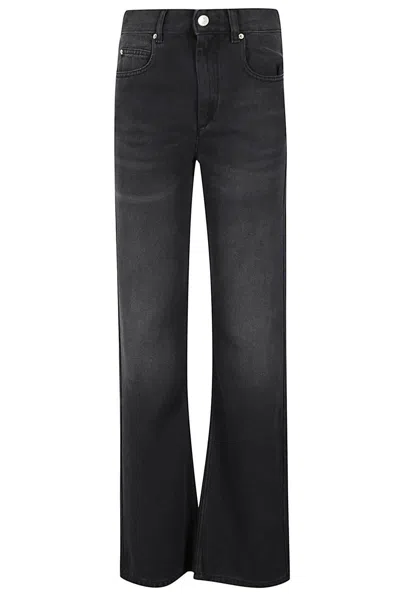 Isabel Marant Belvira Flared Jeans In Fk Faded Black