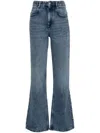Isabel Marant High-waisted Wide Leg Jeans In Fluid Cotton Denim In Blue