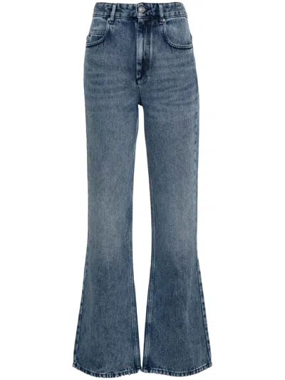 Isabel Marant Belvira High-rise Bootcut Denim Jeans In Blue