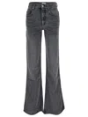 Isabel Marant 'belvira' Grey Five-pocket Jeans In Denim Woman In Black