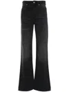 Isabel Marant Belvira Flowing Bootcut Jeans In Black