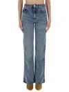 Isabel Marant High-waisted Straight Blue Jeans In Blue