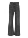 Isabel Marant 'belvira' Grey Five-pocket Jeans In Denim Woman In Grey