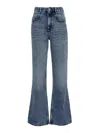 Isabel Marant High-waisted Wide Leg Jeans In Fluid Cotton Denim In Blue