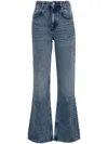 Isabel Marant High-rise Bootcut Denim Jeans With Belt Loops In Blue