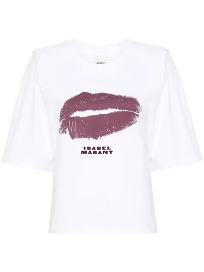 Isabel Marant Ben Organic-cotton T-shirt In White