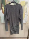 Isabel Marant Benedicte Pleated Mini Dress In Silver