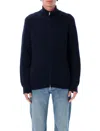 Isabel Marant Zip-up High-neck Knitted Cardigan In Blue